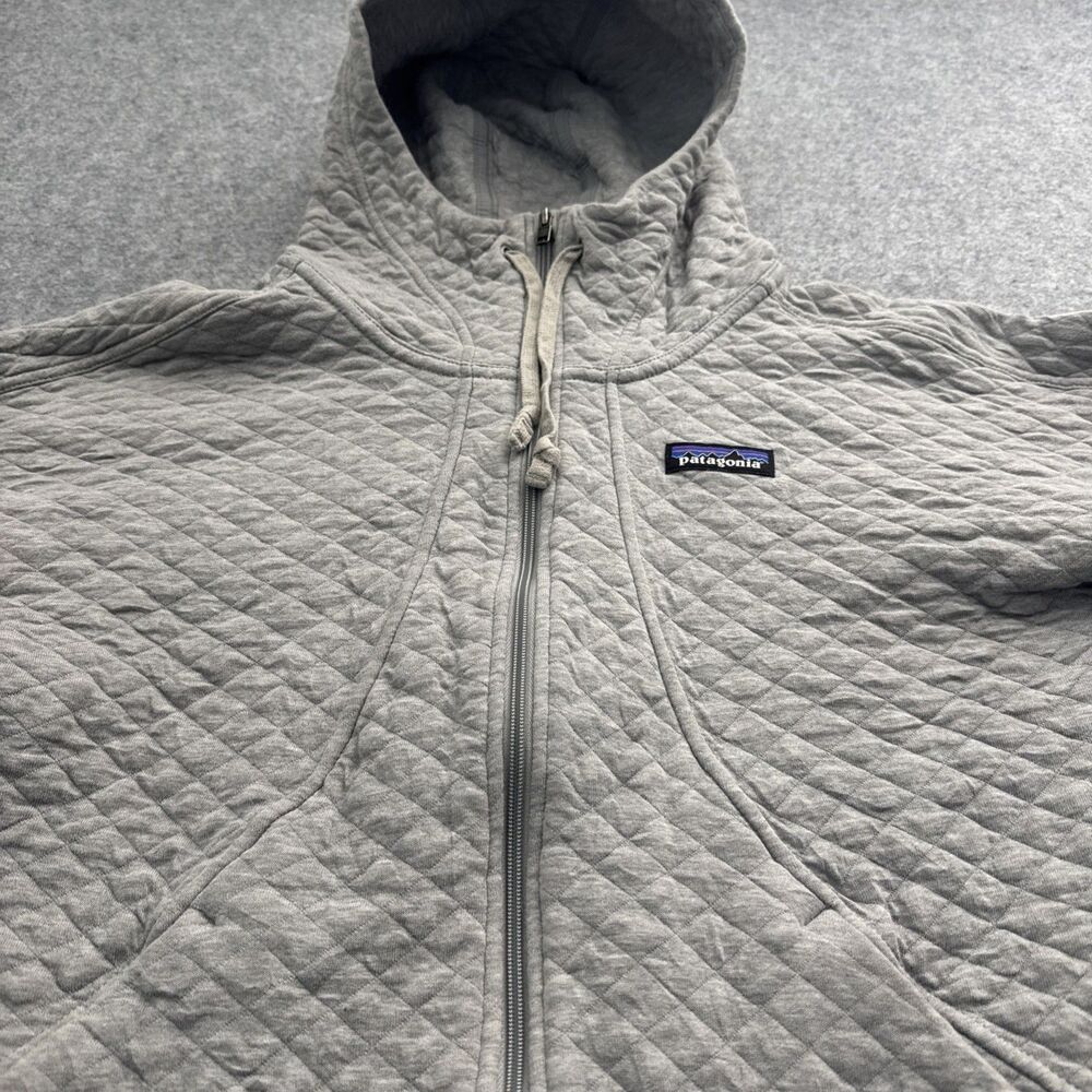 Patagonia Women's Organic Cotton Quilt Hoody Jacket Gray Size S - Picture 3 of 10
